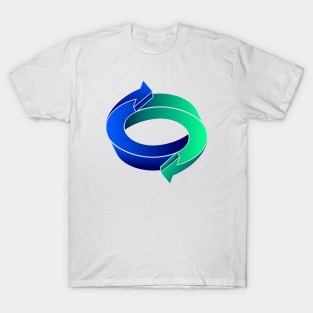 Recycle blue and green T-Shirt